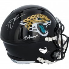 Trevor Lawrence & Brian Thomas Jr. Jacksonville Jaguars Autographed Fanatics Authentic Riddell Speed Replica Helmet