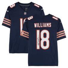 Caleb Williams Chicago Bears Autographed Fanatics Authentic Navy Nike Vapor F.U.S.E. Jersey