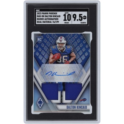 Dalton Kincaid Buffalo Bills Autographed 2023 Panini Phoenix RPA Blue Relic #RAD-DK #76/199 SGC Authenticated 9.5/10 Rookie Card