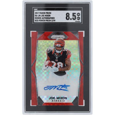 Joe Mixon Cincinnati Bengals Autographed 2017 Panini Prizm Red Prizm #RA-JM #3/49 SGC Authenticated 8.5 Rookie Card