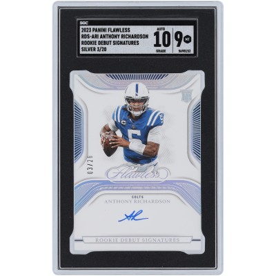 Anthony Richardson Indianapolis Colts Autographed 2023 Panini Flawless Rookie Debut #RDS-ARI #3/20 SGC Authenticated 9/10 Rookie Card