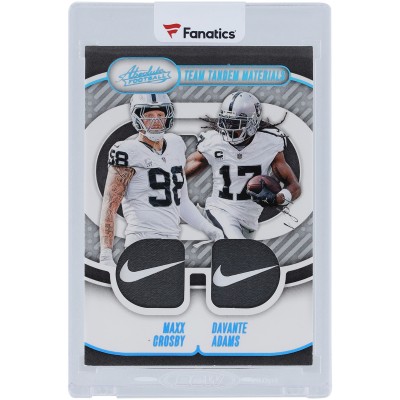 Maxx Crosby & Davante Adams Las Vegas Raiders 2024 Panini Absolute Dual Nike Swoosh #TTM-LV #1/1 Card