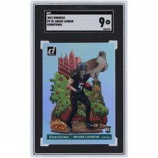 Drake London Atlanta Falcons 2022 Panini Donruss Downtown #DT-DL SGC Authenticated 9 Rookie Card