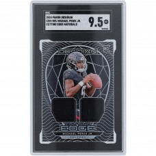 Michael Penix Jr. Atlanta Falcons 2024 Panini Obsidian Dual Relic #CEM-MPJ SGC Authenticated 9.5 Rookie Card