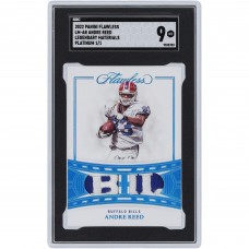 Andre Reed Buffalo Bills 2022 Panini Flawless Dual Relic #LM-AR #1/1 SGC Authenticated 9 Card