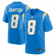 Los Angeles Chargers Omarion Hampton Nike Powder Blue Team Game Jersey