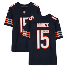 Джерси с автографом Rome Odunze Chicago Bears Fanatics Authentic Navy Nike Vapor F.U.S.E. Limited