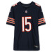 Джерси с автографом Rome Odunze Chicago Bears Fanatics Authentic Navy Nike Vapor F.U.S.E. Limited