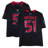 Игровая джерси Will Anderson Jr. Houston Texans Autographed Fanatics Authentic Navy Nike Alternate Vapor F.U.S.E. Limited