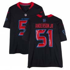 Игровая джерси Will Anderson Jr. Houston Texans Autographed Fanatics Authentic Navy Nike Alternate Vapor F.U.S.E. Limited