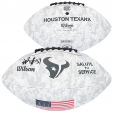 Will Anderson Jr. Houston Texans Autographed Fanatics Authentic 2024 Salute To Service Wilson Football
