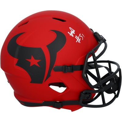 Will Anderson Jr. Houston Texans Autographed Fanatics Authentic Riddell Rave Speed Replica Helmet