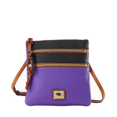 Baltimore Ravens Dooney & Bourke Team Logo Halftime Triple Zip Crossbody Bag Baltimore Ravens Dooney & Bourke Team Logo Halftime Triple Zip Crossbody Bag