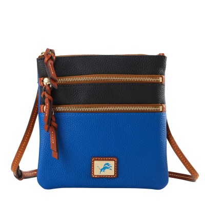 Detroit Lions Dooney & Bourke Team Logo Halftime Triple Zip Crossbody Bag