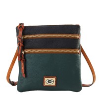 Green Bay Packers Dooney & Bourke Team Logo Halftime Triple Zip Crossbody Bag