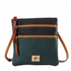 Green Bay Packers Dooney & Bourke Team Logo Halftime Triple Zip Crossbody Bag