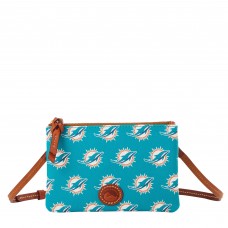 Miami Dolphins Dooney & Bourke Top Zip Crossbody Bag