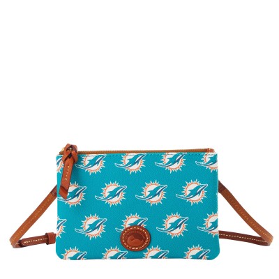Miami Dolphins Dooney & Bourke Top Zip Crossbody Bag