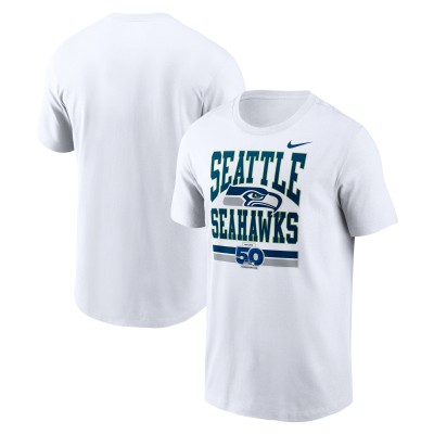 Seattle Seahawks Nike White 50th Season Essential T-Shirt
