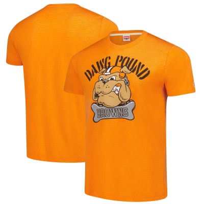 Футболка Unisex Cleveland Browns Homage Orange Tri-Blend Dawg Pound XL Bone Collar