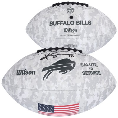 Khalil Shakir Buffalo Bills Autographed Fanatics Authentic 2024 Salute To Service Wilson Football