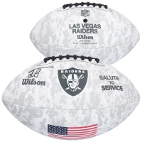 Jack Bech Las Vegas Raiders Autographed Fanatics Authentic 2024 Salute To Service Wilson Football
