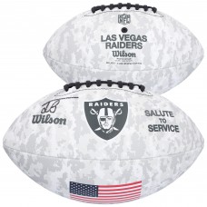 Jack Bech Las Vegas Raiders Autographed Fanatics Authentic 2024 Salute To Service Wilson Football