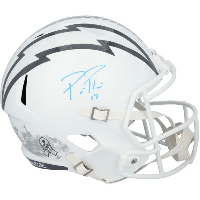 Philip Rivers Los Angeles Chargers Autographed Fanatics Authentic Riddell 2024 Salute To Service Speed Replica Helmet