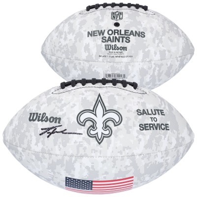Tyler Shough New Orleans Saints Autographed Fanatics Authentic 2024 Salute To Service Wilson Football