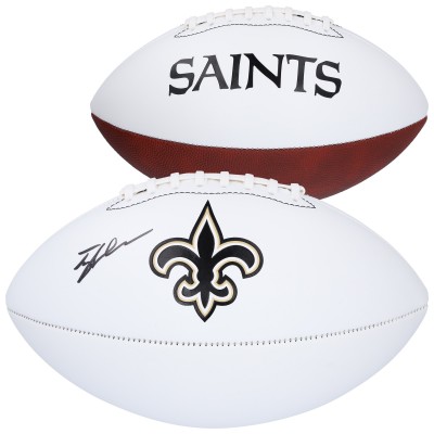 Tyler Shough New Orleans Saints Autographed Fanatics Authentic Franklin White Panel Football