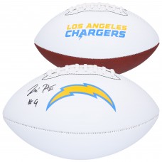 Tre Harris Los Angeles Chargers Autographed Fanatics Authentic Franklin White Panel Football