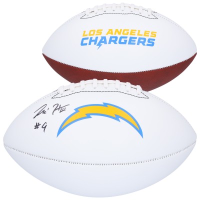 Tre Harris Los Angeles Chargers Autographed Fanatics Authentic Franklin White Panel Football