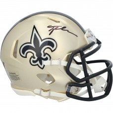 Tyler Shough New Orleans Saints Autographed Fanatics Authentic Riddell Speed Mini Helmet