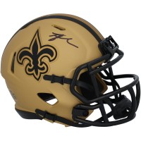 Tyler Shough New Orleans Saints Autographed Fanatics Authentic Riddell Rave Speed Mini Helmet