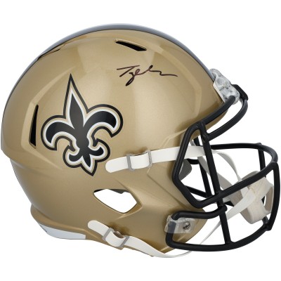 Tyler Shough New Orleans Saints Autographed Fanatics Authentic Riddell Speed Replica Helmet