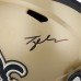 Tyler Shough New Orleans Saints Autographed Fanatics Authentic Riddell Speed Replica Helmet