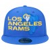 Бейсболка Los Angeles Rams New Era Overlap Wordmark 59FIFTY - Royal