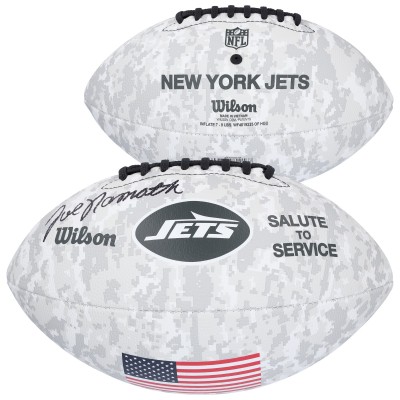Joe Namath New York Jets Autographed Fanatics Authentic 2024 Salute To Service Wilson Football
