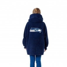WoSeattle Seahawks Jill Martin College Navy Oversized Hooded Lounger WoSeattle Seahawks Jill Martin College Navy Oversized Hooded Lounger