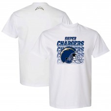 Unisex Los Angeles Chargers The Wild Collective White Super Chargers Scoop Neck T-Shirt