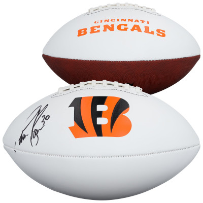 Chase Brown Cincinnati Bengals Autographed Fanatics Authentic Franklin White Panel Football