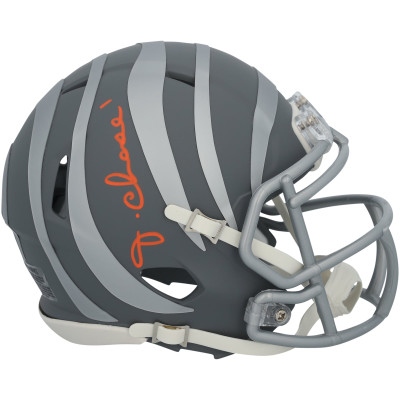 Ja'Marr Chase Cincinnati Bengals Autographed Fanatics Authentic Riddell 2024 Slate Speed Mini Helmet