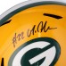 Matthew Golden Green Bay Packers Autographed Fanatics Authentic Riddell Speed Replica Helmet