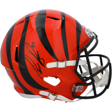 Chase Brown Cincinnati Bengals Autographed Fanatics Authentic Riddell Speed Replica Helmet