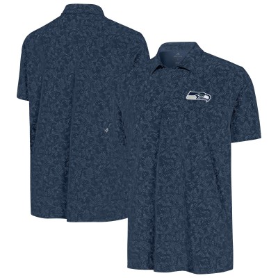 Seattle Seahawks Antigua College Navy Lush Polo