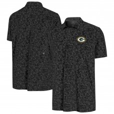 Green Bay Packers Antigua Black Lush Polo