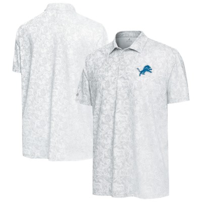 Detroit Lions Antigua White Lush Polo