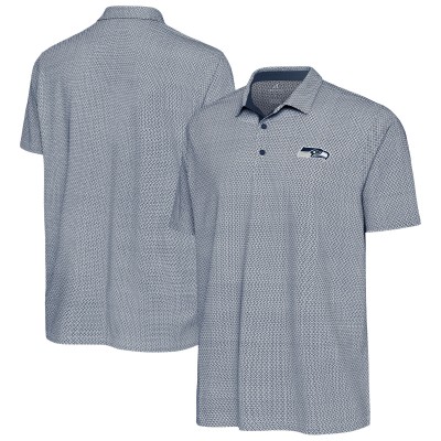Seattle Seahawks Antigua College Navy/White Intersect Polo