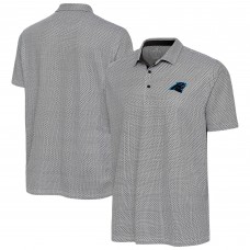 Carolina Panthers Antigua Black/White Intersect Polo