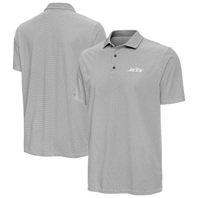 New York Jets Antigua Black/White Pave Polo